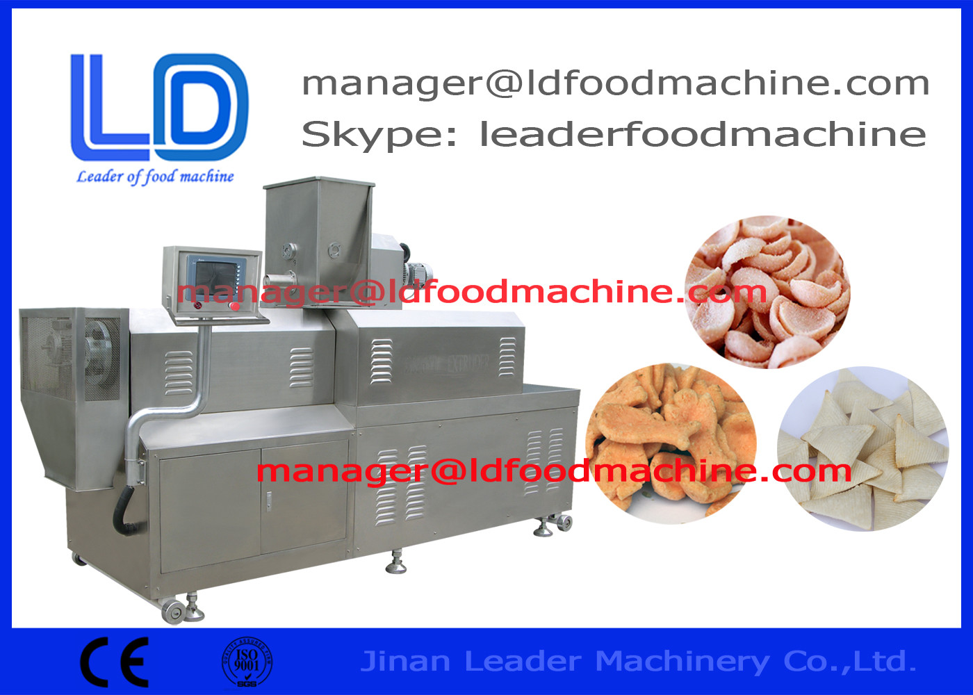 LD دوقلو پیچ اکسترودر برای تنقلات